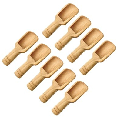WNDUOKXH Miniskedsset Träsked Te Kaffe Salt Unika Köksredskap Varje Foodie Krydd- och Sockerskedar Har Släta Runda Handtag Multifunktionella Kryddredskap