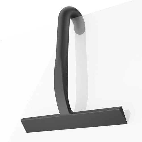 Shower Squeegee for Glass Doors - 10 Inch Ergonomic Round Grip, All-in-One Silicone Design with Built-in Hook Design for Easy Hanging, Efficient for Bathroom, Tile Wall, Car
