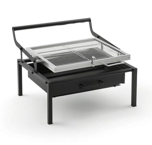 Xgdsnly Briquette Barbecue Grill Stainless Steel Flip Briquette Grill Rectangular for Backyard