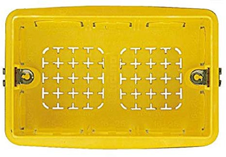 Bticino CASSETTA DA INCASSO 3 POSTI IN CONFEZIONE DA 15 Pz. Giallo