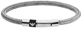 Emporio Armani Herren-Edelstahlarmband mit Karabiner-, Schieber- oder Magnetverschluss
