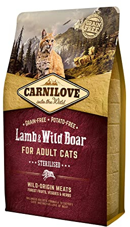Carnilove Lamb & Wild Boar Adult Cat Food - 2kg