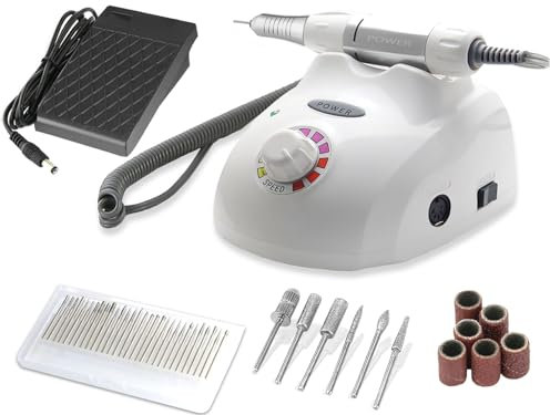 PREMIUM Hornhautentferner Fußpflegegerät Pediküre-Set mit Diamantschleifer-Fräser Set