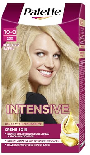 Schwarzkopf - Palette - Coloration Permanente Cheveux - Eclaircissant Cheveux Crème Soin - Couvre 100% des Cheveux Blancs - Tenue 8 semaines - Blond Clair Naturel 200