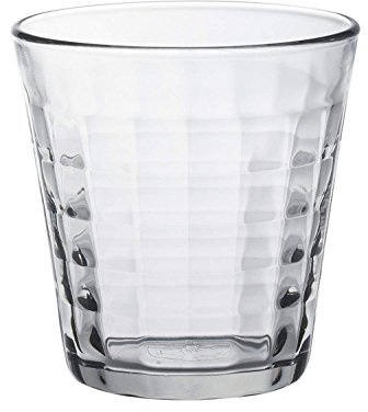 Duralex 1032AB06A0111 Prisme Trinkglas, Wasserglas, Saftglas, 220ml, Glas, transparent, 6 Stück