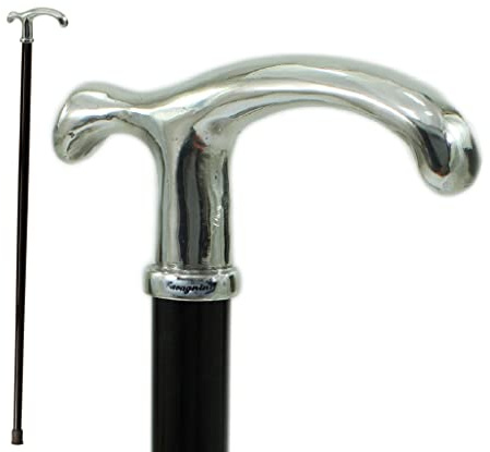 Bastón Derby, Elegante y Lujoso, ortopédico y Personalizado para Hombres y Mujeres Mayores | Bastón Artesanal de Madera Negra, Vintage, Coleccionable, Elegante | Cavagnini