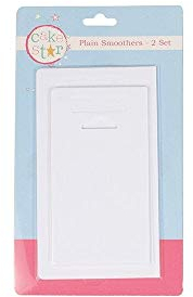 Cake Star Plain Cake Smoothers - Set of 2 - Smooth Edge Scraper For Cake Decorating, Fondant, Icing, Marzipan, Royal Icing, White