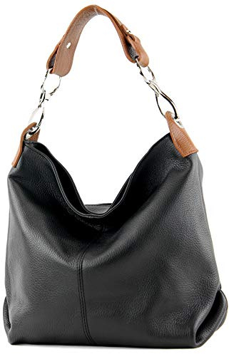 modamoda de T168 Damen Leder Schultertasche, handmade in Italy