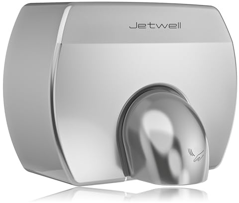 JETWELL Elegant Compact Commercial Hand Dryer, High Speed Automatic Warm Wind, Hardwired Stainless Steel Cover, AC110V-130V JW2830