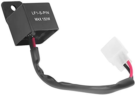 Motorrad Blinker Relais, Akozon 2Poliger LED Flasher Relais mit Kabel für Motorrad Blinkeranzeige