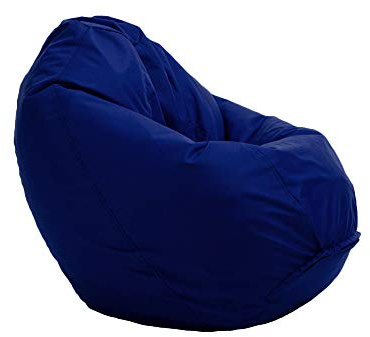 Bruni Bean Bag Classico M i kungsblått – sittsäck utomhus och inomhus med innersäck för spel och läsning, avtagbart överdrag, livsmedelssäkra EPS-pärlor som bean-bag-fyllning, från Tyskland