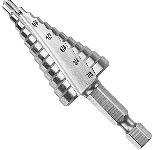Bosch IMSDC2 3/16 in. to 7/8 in. High-Speed Steel Turbo Impact Step Drill Bit