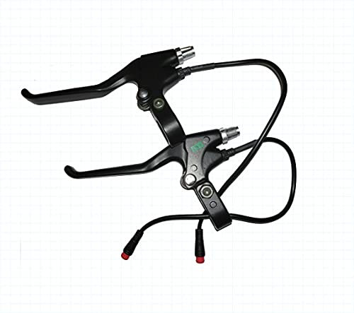 FAMEX RIDE E-Bike Mechanical Brake Sensors Lever 2 Pins, Bike Brakes Lever, One Pair Electric Bike Brake Levers 32cm Wire Waterproof Interface Brake Handles