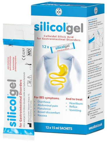 silicolgel Sachets - Clinically Proven Relief for IBS Symptoms: Diarrhoea, Stomach Pain, Bloating and Flatulence. Also Treats Heartburn, Acid Reflux and Nausea. 12 x 15ml.