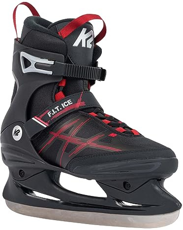K2 Skate F.I.T Patins à Glace, Noir_Rouge, Pointure 45