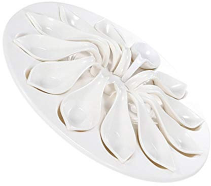 Yalych Melamine Serving Platters Egg Serving Tray with Spoons Shrimp Escargot Plates Dessert Tray Platter for Appetizer Snack Snail Oysters Dinner Plates