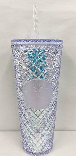Starbucks 2022 Holiday Jewel Venti - Bicchiere da 24 once con cannuccia (bianco)