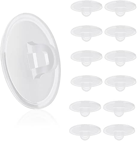 Prasacco Lot de 50 crochets de plafond auto-adhésifs robustes en plastique transparent sans perçage pour décoration de salon, 22 mm