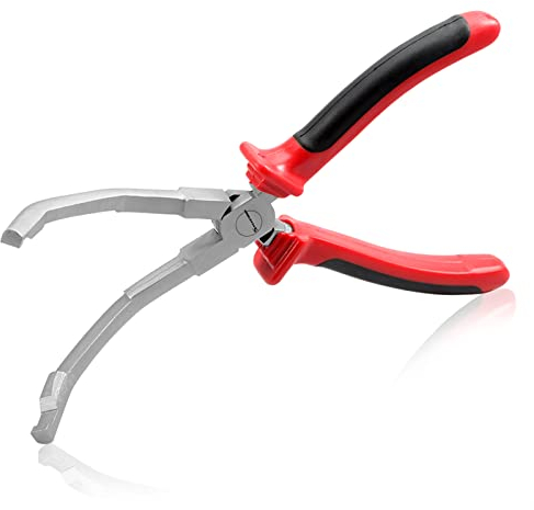 SPEEDWOX Alicates de extracción de bujías en ángulo, conector de bujías de brillo, alicates de extracción de abrazaderas, alicates de mandíbula curvada, reparación de motores diésel