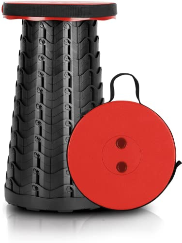 Uniguardian Teleskophocker, Tragbarer Klapphocker, Faltbarer Hocker, Campinghocker oder Angelhocker, Teleskop Hocker für Outdoor Camping Angeln BBQ Drinnen Küche