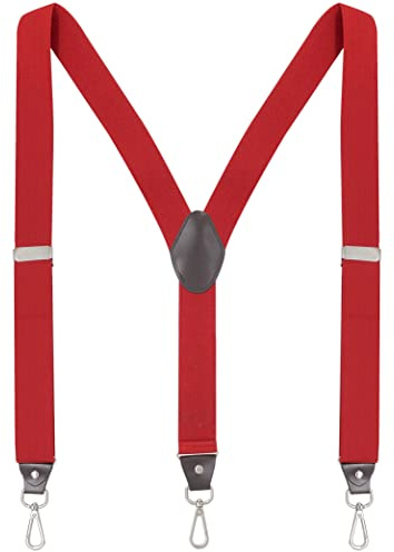 Ausukler Hosenträger Herren Extra Stark 3,5cm Breit mit Drehbaren Haken und Elastischen Riemen Y-back für Jeans