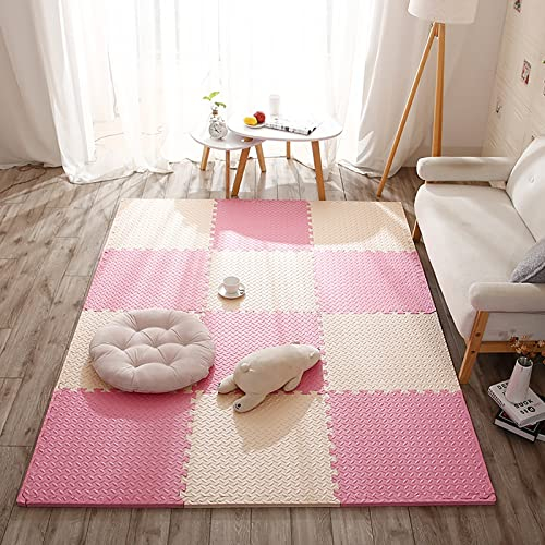 JYHCD Puzzle Matte PE Schaumstoff Puzzlematte Baby - Krabbelteppich 60X60 Große Bunter Spielmatte Kinder rutschfest Bodenschutzmatte Krabbelmatte Spielteppich Gymnastikmatte,C,6Pcs