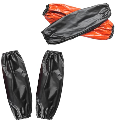 Yzurbu 2 Pairs PVC Arm Sleeves Covers, Waterproof Oilproof Sleeves Protector, Protective Arm Oversleeves with Elastic Cuffs