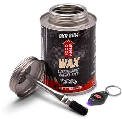 Errecom BKR 6104 DRY Fahrrad Kettenwachs für trockene und staubige Straßenbedingungen - 240 ml, All-In-One-Dose mit Pinsel enthalten