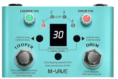 M-VAVE Drum Machine Looper with Tuner