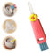 Brosse de Nettoyage de Couvercle de Tasse 3 en 1, Brosse de Couvercle de Bouteille, Brosse de Nettoyage d'espace Multifonction, Brosse de Nettoyage de Bouteille d'eau (Rouge)