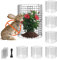 VEVOR Cage à Plantes Contre Animaux, Lot de 6, Grillage de Protection pour Plantes Fleurs légumes, 32x35,5 cm, 18 Mailles métalliques, Protecteur pour empêcher Les Lapins, Poules, écureuils d'entrer