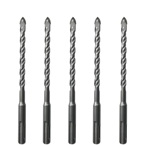 5PCS Glass Ceramic Tile Concrete Drill Bits Set 6/8/10/12mm Carbide Tipped SDS Plus 160mm Masonry Drill Bit(8mm(5PCS))