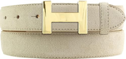 BELTINGER Damen-Gürtel HELEN aus Veloursleder 3,0 cm | Velour-Ledergürtel für Damen 30mm | Wildleder-Gürtel mit gold, glänzender Gürtelschließe