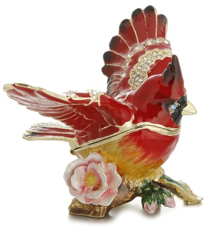 Handbemalte Emaille-Schmuckschatulle für Heimdekoration, einzigartiges Andenken, Sammelfigur, Schmuck-Organizer, Aufbewahrung, personalisierbar, elegant, handgefertigt, Statue, dekoratives Ornament,