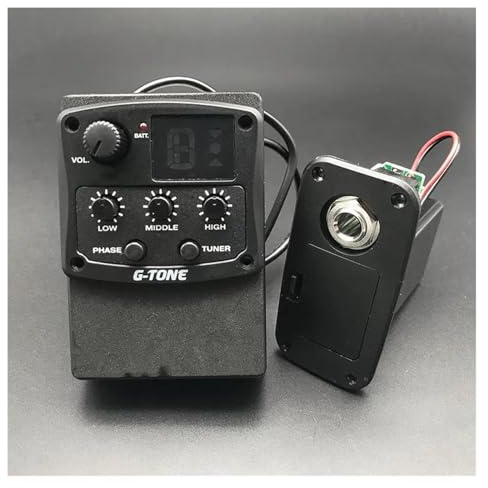 3-Band 4-Band Akustikgitarren-Equalizer Mit Tuner-Preamp Piezo-Tonabnehmer Für Folk-Ukulele Professioneller Tonabnehmer für Akustikgitarre(4 Band 2)