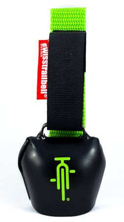 swisstrailbell® Mexico Edition Deep Black: GreenBike, grünes Band, Fahrradklingel, Trailbell, Signalglocke