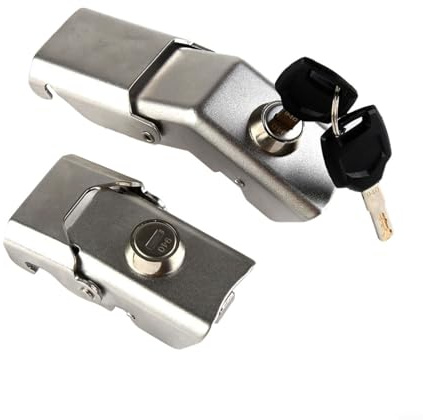 Advokingtap Motorcycle Top Box Lock Cylinder Set With 2 Keys For 36L-100L Aluminum Alloy Luggage Case Trunk Security System