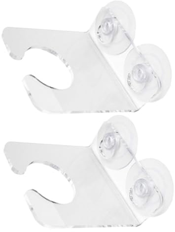Gatuida 2pcs Bathtub Wine Glass Holder Suction Cup Acrylic Rack for Glass Storage for Bathroom Serving