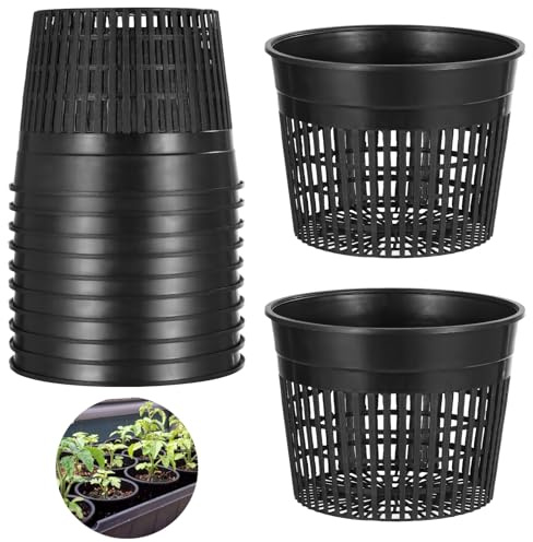Lot de 12 paniers hydroponiques empilables avec trous de drainage, pots de contrôle des racines pour plantes de lys, légers et design pour une plantation facile