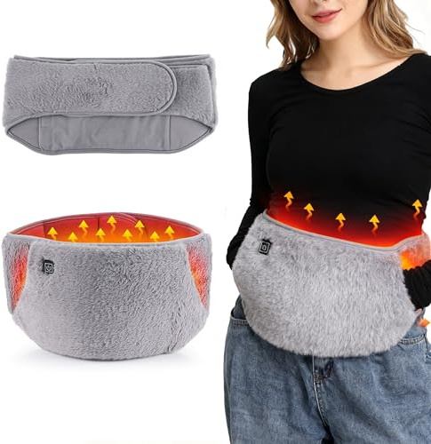 Wärmegürtel, Elektrische Heizmatte Heizkissen für Rücken Taille Bauch Hände, 3 Temperaturstufen, Schnelle Heizung, Maschinenwaschbar Wärmegürtel, Geschenke für Frauen Männer, 105 x 20 cm