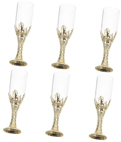 Amosfun 6 Piezas Copas de Cáliz Medievales para Comunión y Fiesta Vasos de Vino de Plástico Reutilizables para Ceremonias Religiosas Bodas y Decoración Gótica Vintage