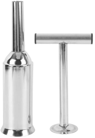 TOPINCN Machine à Saucisses en Acier Inoxydable 304, Machine à Saucisses Manuelle, Outil de Fabrication de Saucisses Non rouillé, Ensemble une Pièce de Petite Taille pour la Cuisine à (S)