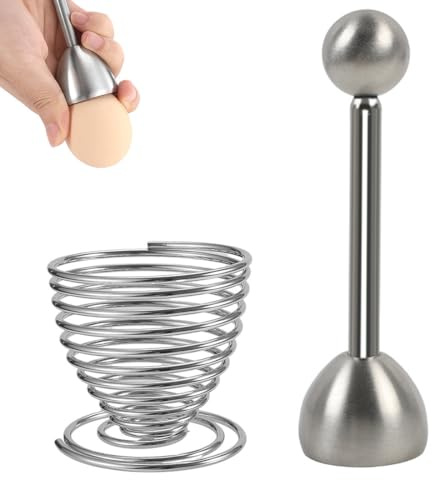 YIPFEN Abridor de Huevos de Acero Inoxidable y Cortador para Huevos Duros y Blandos