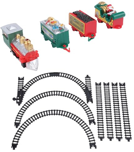 Generic Batteriebetriebenes Elektrisches Spielzeugeisenbahn-Spielzeug-Gleisset mit Weihnachtsmotiv für Jungen und Mädchen, Weihnachtsdekoration