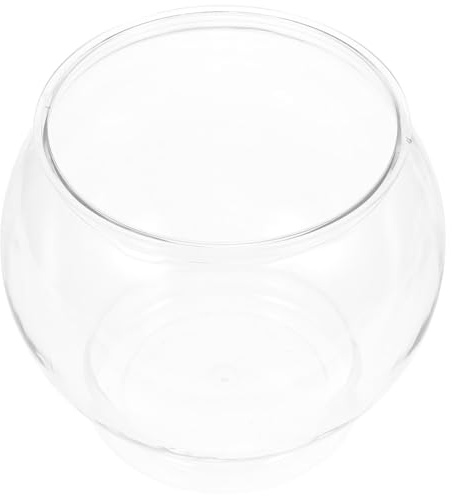 KESYOO Rundes Fischglas aus transparentem Kunststoff, groß, für Schreibtisch, tragbar, unzerbrechlich, für Goldfische und Schildkröten, aus Kunststoff, für Büro und Dekoration
