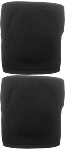 2pcs Black Neoprene Knee Pads for Exercise Activities Adjustable Guards | Lightweight Sweat-absorbent Ok Cloth, Easy to Wash, Simple Fashion Style, Practical Wraps for Active Wear
