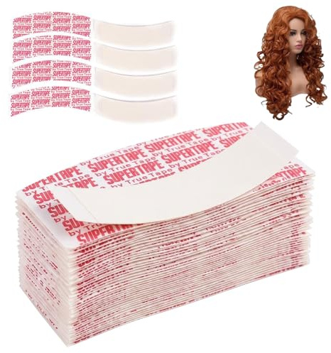 MNYXIS 36 Piezas Cinta Pelo Transparente Cinta Adhesiva Doble Cara para Extensiones de Cabello, Pegamento Peluca y Prótesis Capilares, Adhesivo Invisible Impermeable de Larga Duración, 7.6 x 2.2 cm