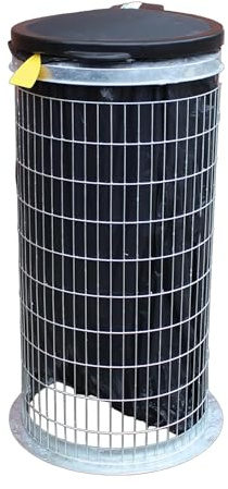 Chabrias Ltd Galvanised Wire Mesh Sackholder Full Guard – Heavy Duty Outdoor Waste Bin, Secure Mesh Design, Weatherproof & Rust-Resistant, Ideal for Parks, Schools & Public Space (Free Standing)