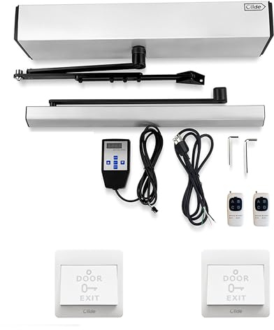 Olideauto Automatic Electric Swing Door Opener, Commercial Door Operator Electric Motorized Open and Close with 2PCS Exit Buttons