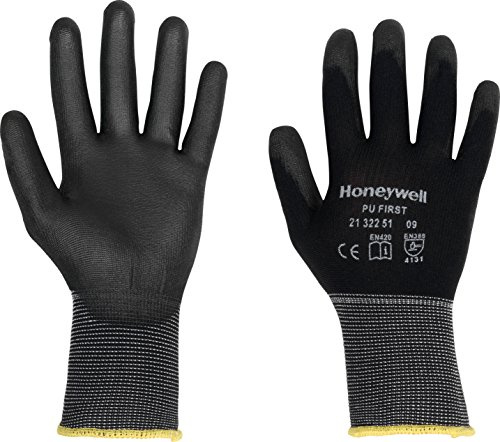 Honeywell Vertigo Black PU C&G Gants de Protection pour Usage Général et Travail de Précision 2132251, Polyamide & Polyuréthane, Calibre 13, Taille 11, Longueur 26 cm, 2132251-11 (Pack de 10 Paires)